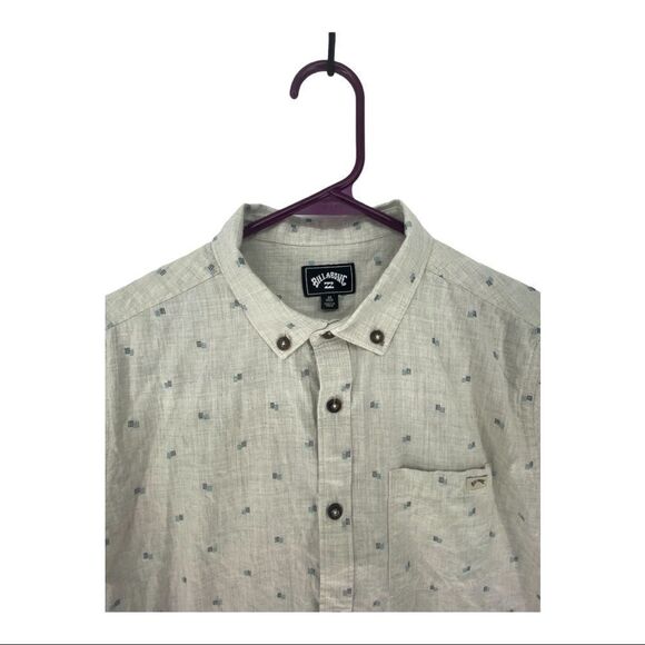 NWT Boys Medium Billabong Gray Short Sleeve Button Down - Picture 3 of 7